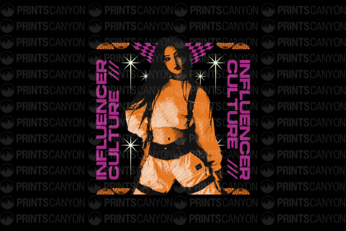 Influencer Culture Graphic Tee Design for Trendsetters and Social Media Lovers