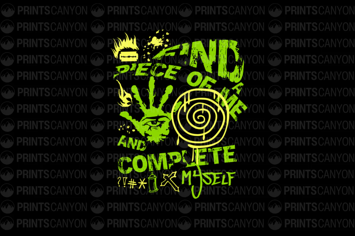 Find a Piece of Me and Complete Myself T-Shirt Design