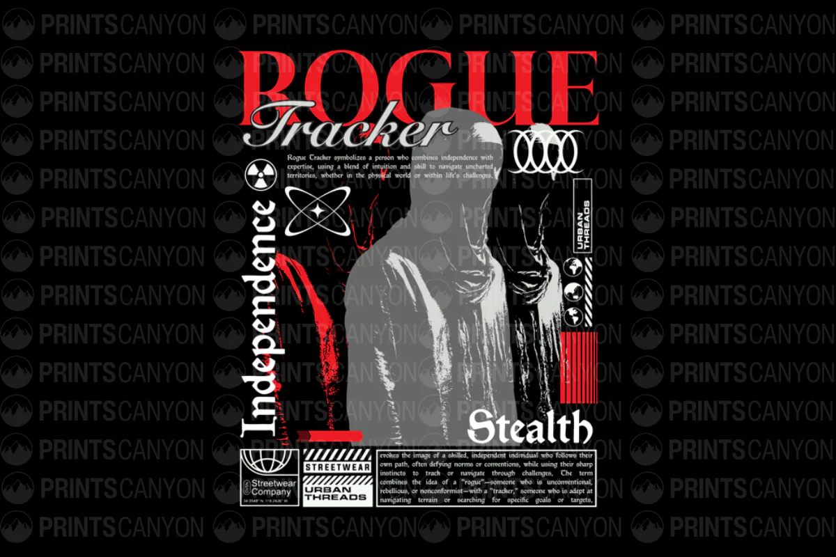Rogue Tracker Independence Stealth T-Shirt Design Urban Streetwear Graphic Art