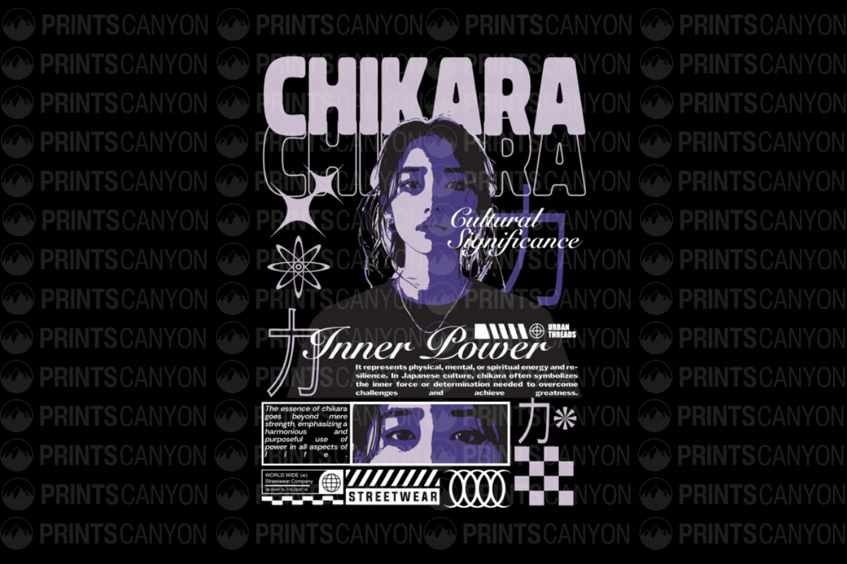 Chikara Inner Power Cultural Significance T-Shirt Design for Streetwear Enthusiasts