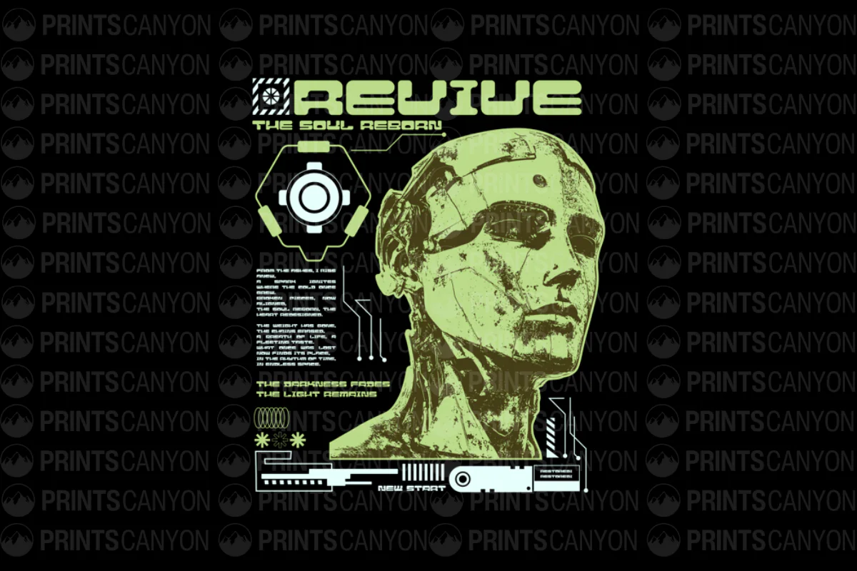 Revive the Soul Reborn Futuristic T-Shirt Design