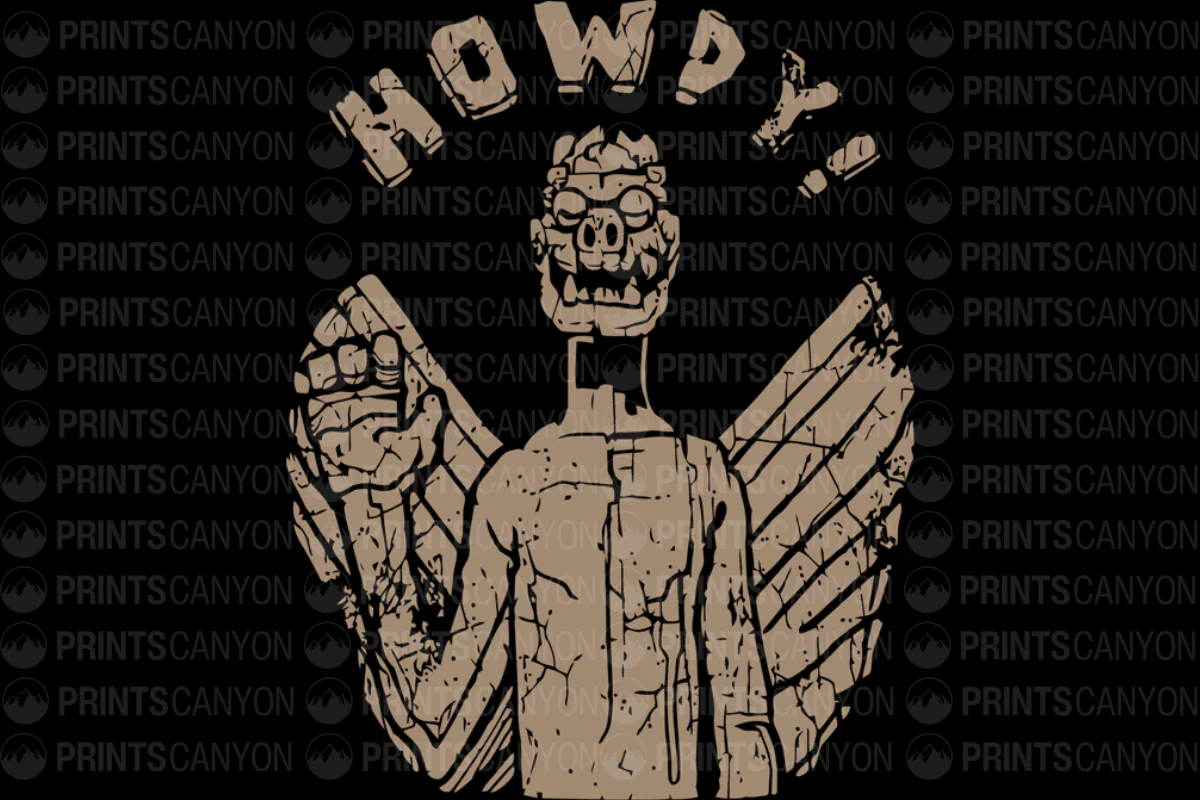 Vintage Howdy Skeleton T-Shirt Design for Unique Casual Style
