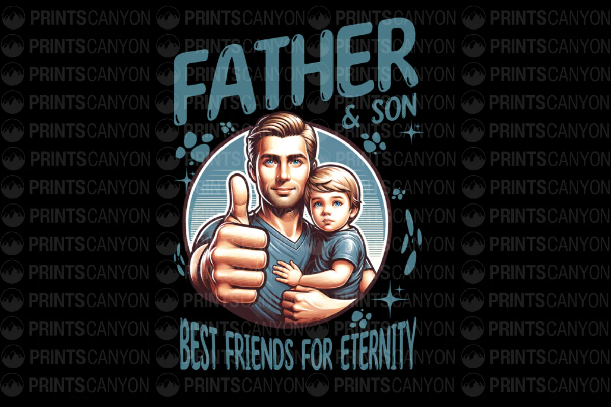 Father and Son Best Friends for Eternity T-Shirt Design