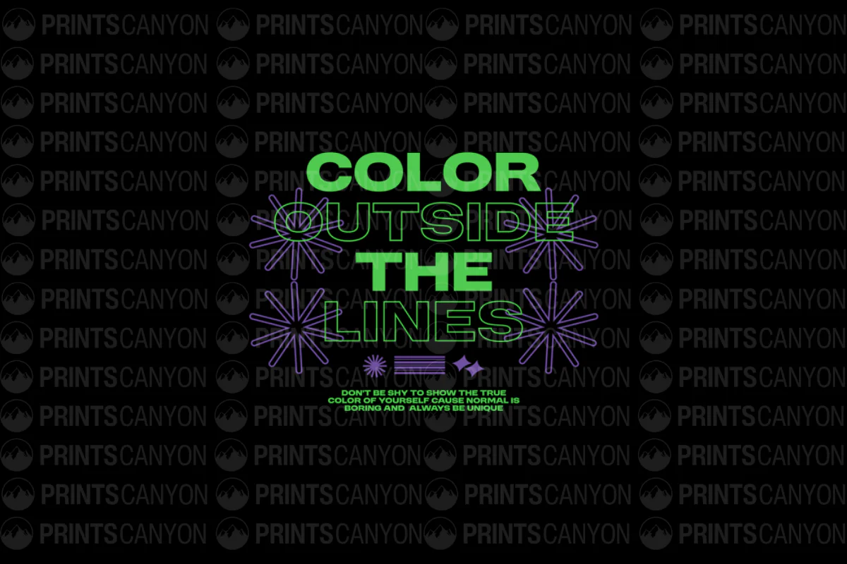 Color Outside the Lines T-Shirt Design Printable File