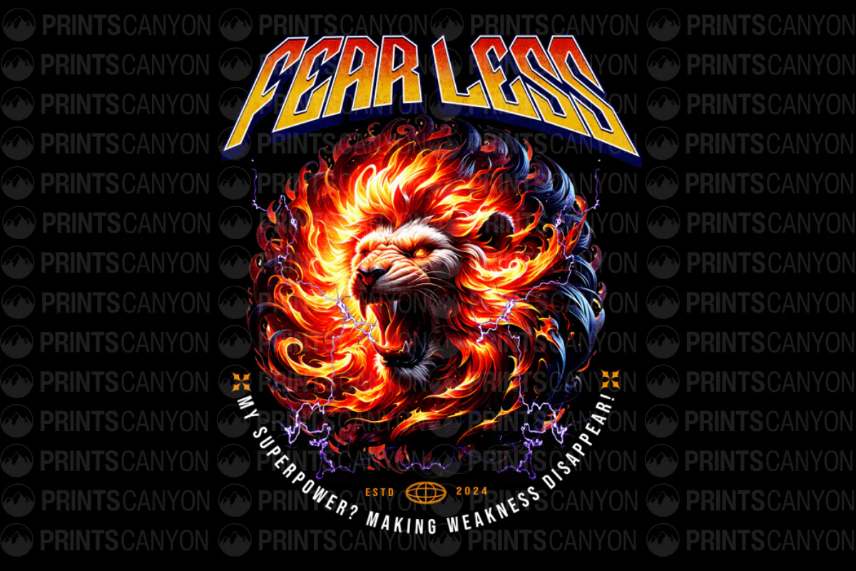 Fearless Lion T-Shirt Design - My Superpower? Making Weakness Disappear! 2024