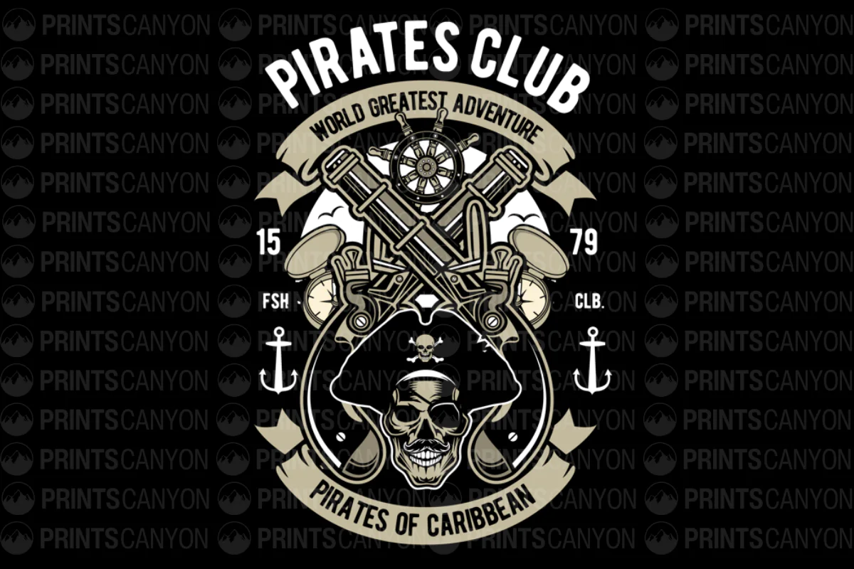 Pirates Club T-Shirt Design - World’s Greatest Adventure Graphic