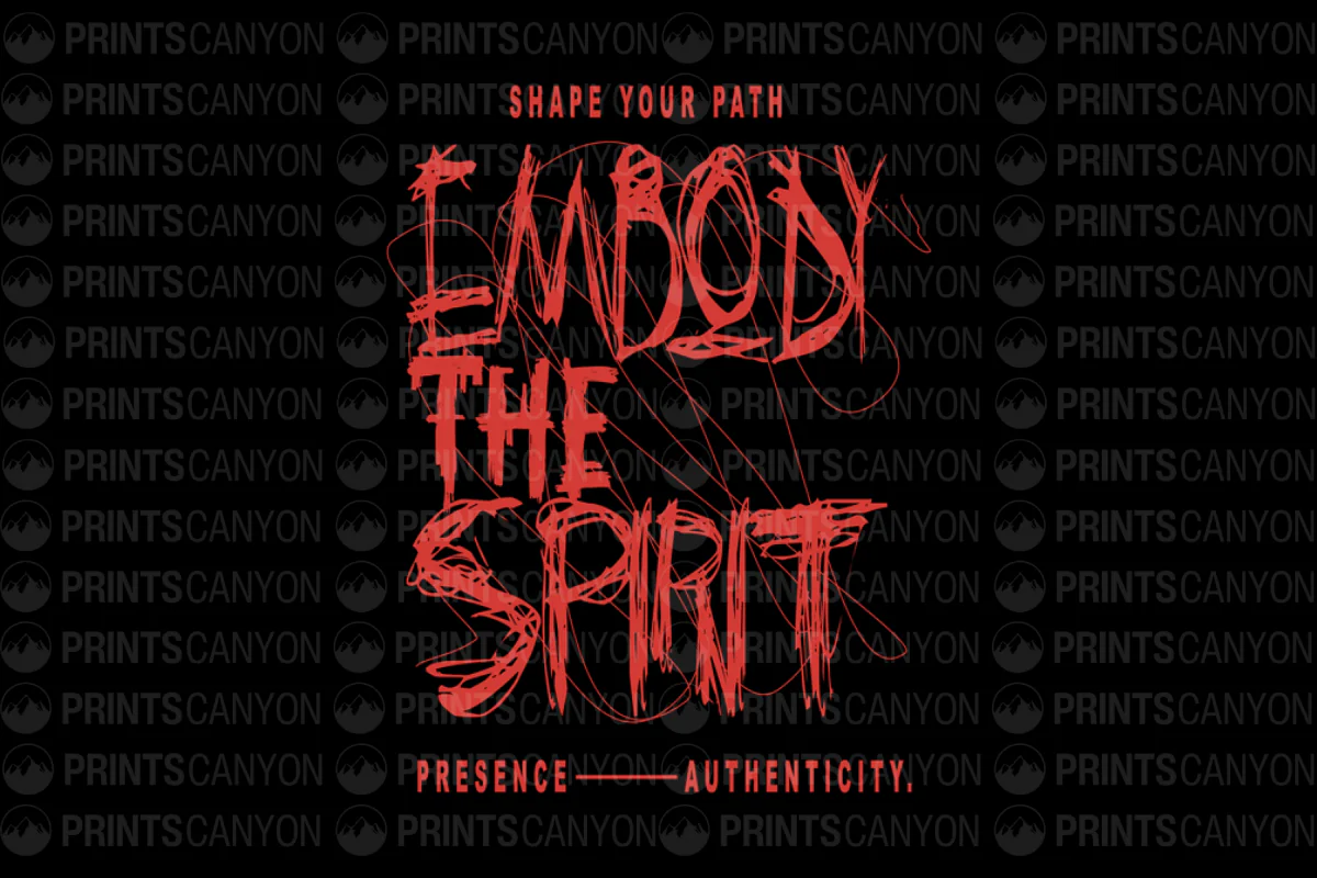 Embody the Spirit T-Shirt Design for Authenticity and Presence
