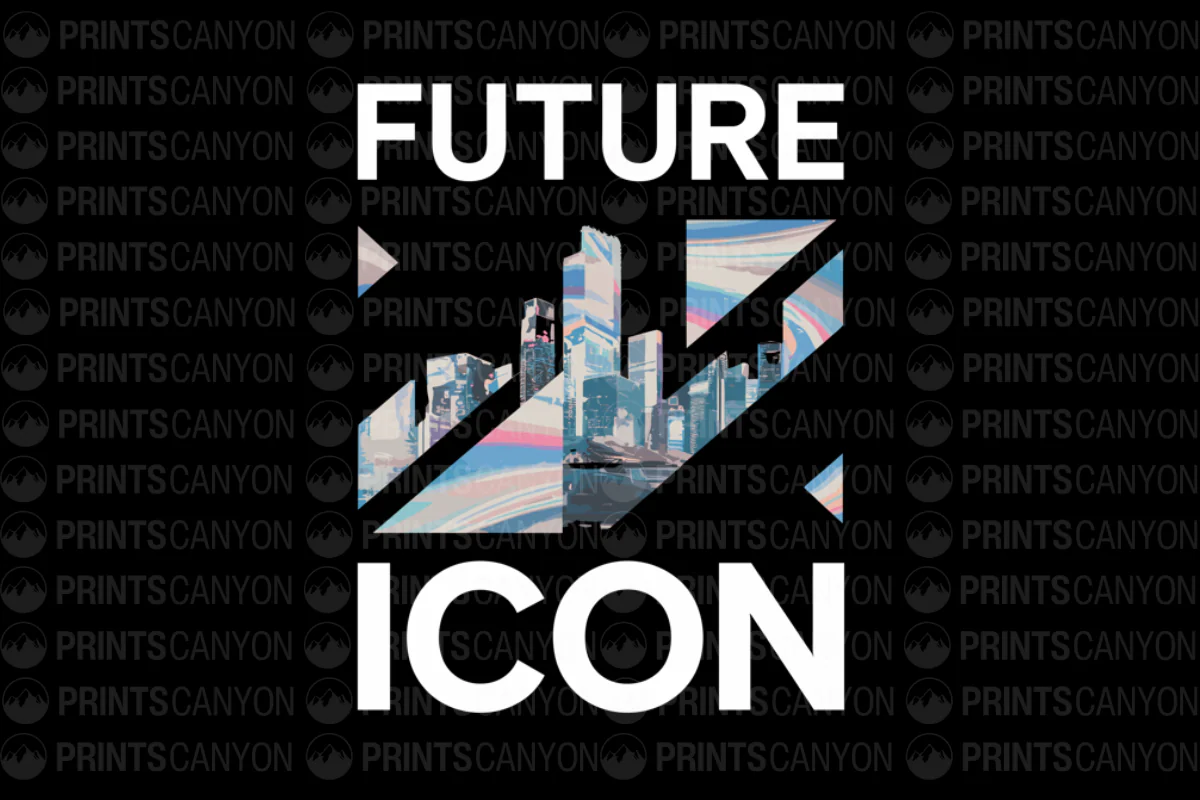Future Icon Urban T-Shirt Design with Skyline and Trendy Patterns