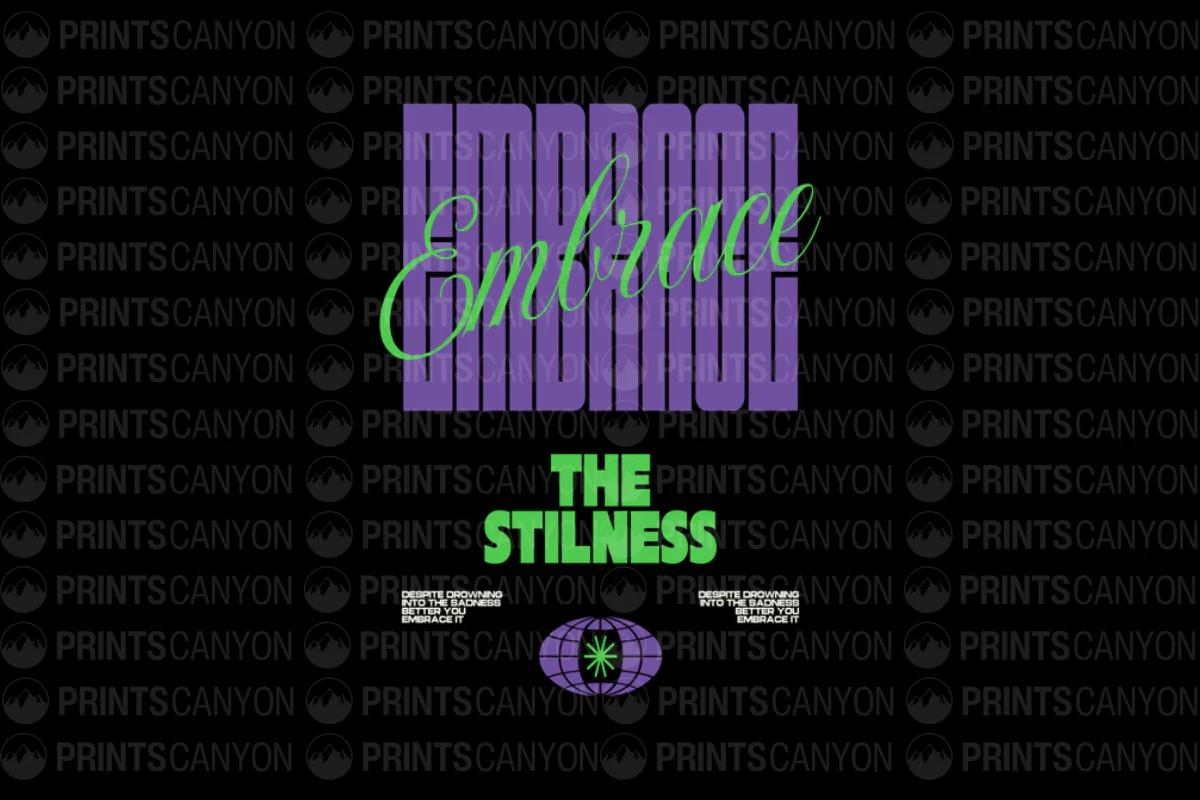 Embrace the Stillness T-Shirt Design for Mindfulness and Self-Reflection