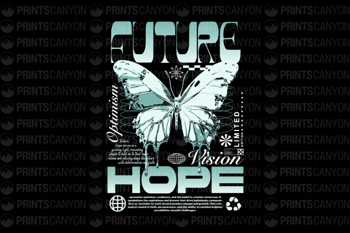 Future Hope Butterfly T-Shirt Design for Optimism and Vision