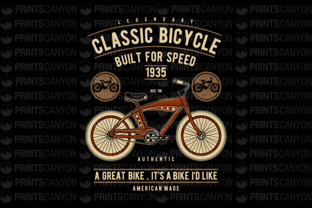 Classic Bicycle 1935 T-Shirt Design for Bike Lovers and Vintage Enthusiasts