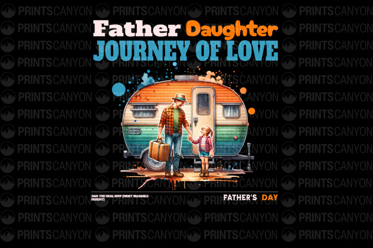 Father Daughter Journey of Love T-Shirt Design for Father's Day